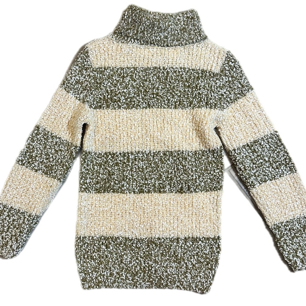 Wool blend NWT Garland Vintage Bouclé Stripe Turtleneck Sweater Size 36
